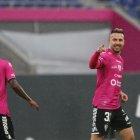 Jonatan Bauman festeja uno de sus tres goles marcados ante Olmedo, en el estadio Banco Guayaquil