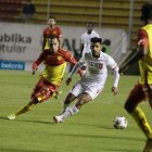 Liga de Quito no pudo concretar las opciones que generó ante Aucas en el estadio Gonzalo Pozo Ripalda.