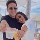 Michela con su novio.