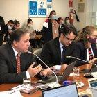 El ministro de Economía y Finanzas, Simón Cueva, durante su comparecencia en la Asamblea Nacional.