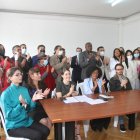 UNES. Los miembros del partido político Revolución Ciudadana rechazaron la investigación fiscal. La calificaron de un uso político de la justicia.