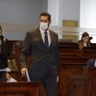 Fiscalización. Daniel Pino, abogado de Ecuagran, compareció este miércoles 17 de noviembre.