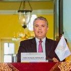 Iván Duque en una fotografia durante su participación en el