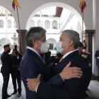 Reunión. Los presidentes Guilermo Lasso e Iván Duque se reúnen este domingo  21 de noviembre en Carondelet.