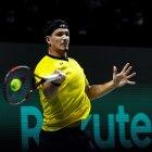 Emilio Gómez poco pudo hacer ante el implacable tenis del número dos del mundo.