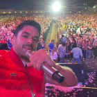 Jerry Rivera durante su concierto en Daule.