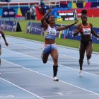 La velocista cronometró 11,23 segundos en los 100 metros planos.