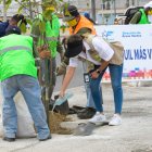 Labor. La última siembra de este año fue en la avenida 25 de Julio.
