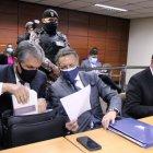 Audiencia. Marcelo Ron y su cliente el excontralor Pablo Celi de la Torre.