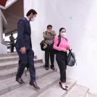 Defensa. Pablo Encalada defiende al exgerente de Petroecuador Pablo Flores.