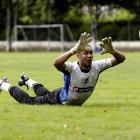 Rorys Aragón cuando defendía el arco de Emelec.