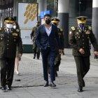 Tres de los cuatro generales de Policía que se beneficiaron de la acción de protección acudieron hoy a la Comandancia.