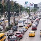 Embotellamiento vial de la Pedro Menéndez Gilbert.