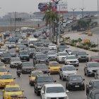 Durante todo el día, el tráfico fue como el que se registra en la imagen.