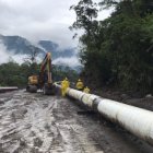 Los trabajos buscan prevenir el avance de la erosión que actualmente afecta al Río Quijos.