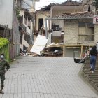 Perdida. El socavón ha causado el colapso de tres viviendas patrimoniales