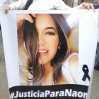 Plantón. Los familiares de la modelo piden imparcialidad en la investigación.