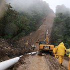 Obras. Las tuberías del SOTE son movidas 130 metros arriba de su ubicación actual.