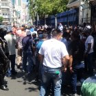 Decenas de transportistas llegaron al Municipio en busca de una reunión con las autoridades.