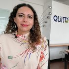 La gerente de Quito Turismo, Cristina Rivadeneira, habla durante una entrevista con Efe el 20 de diciembre de 2021 en Quito