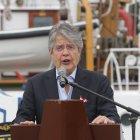 Invitación. El presidente Lasso asistió a la despedida del Buque Escuela Guayas.