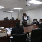 Diligencia. El juez Máximo Ortega instaló la diligencia en el cuarto piso del Complejo Judicial norte de Quito.