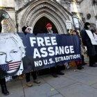 Manifestación en favor de Assange.