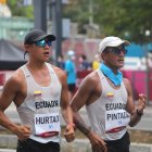 David Hurtado (i) forma parte de la nueva camada de marchistas tricolores con amplias posibilidades a París 2024. En Tokio fue 19; marchó junto a Daniel Pintado.