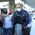 David Sergio Trezeguet en su arribo al aeropuerto de Guayaquil.