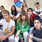 Los ocho protagonistas de Rebelde.