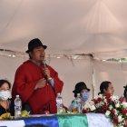 El presidente de la Conaie, Leonidas Iza, estuvo el fin de semana en Cotopaxi en donde se eligieron autoridades.