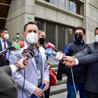 Adrián Castro, director de la ANT luego de presentar la denuncia en la FGE.