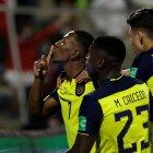 Fotorafía de archivo de jugadores de Ecuador.