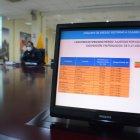 Anuncios. Los miembros del COE anuncian que la semana inicia con los colores del semáforo.