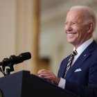 El presidente de Estados Unidos, Joe Biden, habla en conferencia de prensa en la Casa Blanca en Washington (EE.UU.), este 19 de enero de 2022.