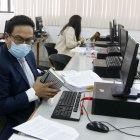 A los postulantes se les permitió apoyarse con documentos escritos para la prueba desarrollada este 20 de enero.