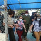 Visita. Alexandra Vela, ministra de Gobierno, fue a la penitenciaría el 28 de diciembre. Ese día hubo un muerto.