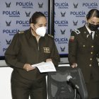 La general Tannya Varela (c) fue ratificada en su cargo el 15 de julio de 2021, por el presidente Lasso.