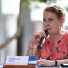 Rueda de prensa a cargo de la ministra de Gobierno, Alexandra Vela, realizada este lunes 24 de enero en Quito.