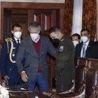 El presidente dialogó con el uniformado junto a la ministra de Gobierno.