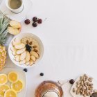 Varios alimentos con fibra.