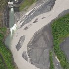 Sedimento. La erosión en la zona acumula materiales en el río Coca.