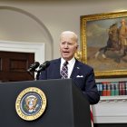 El Presidente Joe Biden habla en el Salón Roosevelt de la Casa Blanca, sobre la muerte del líder terrorista.