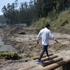 Colector de la quebrada San Isidro, espacio donde se concentra el material que desciende.