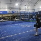 Nicolás Lapentti y Peter Alonso-Martínez en acción.