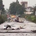 Temporal. En Sangolquí se desbordó el río San Nicolás este viernes 11 de febrero de 2022