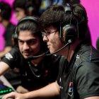 Fotografía cedida este domingo por Riot Games en la que se registró a un par de jugadores del equipo Rainbow7