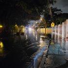 Las calles del norte de la ciudad, se llenaron de agua rápidamente por la lluvia