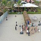 Una vista desde el aire de lo que fue la boda entre Cynthia Viteri y Juan Carlos Váscones.