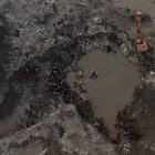 Este era el panorama de las maquinarias que hacían minería ilegal.